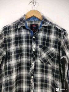 Rope Black Checks Slim Fit Shirt(Mens)