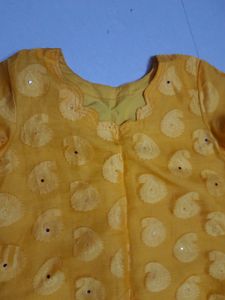 Yellow Floral Kurti