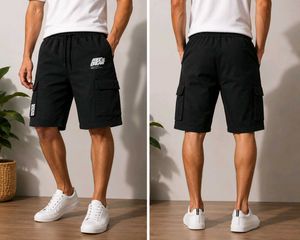 Men's Black Cargo Shorts
