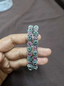 Exquisite Stone-Studded Bangles - brand new