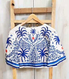 Boho Palm Print Cropped Top si,e-44