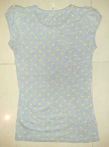 DENIM CO. Grey &amp; Golden Polka-Dot Top