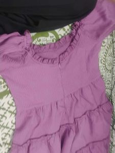Chic Lavender Tiered Midi Dress