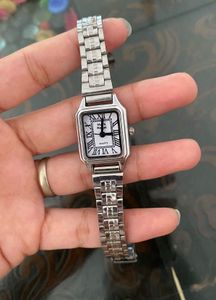 Elegant Silver Square Watch