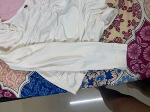 Chic Ruched White Top