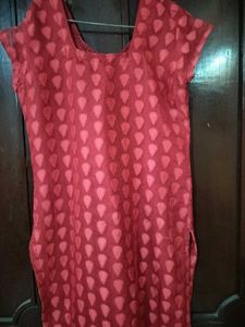 Red Net Kurti