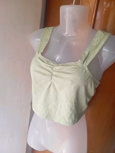 Ruched Strap Crop Top
