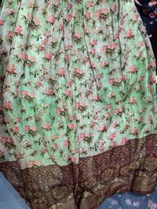 Floral Print Ethnic Gown