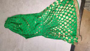 Sparkling gharara suit with velvet kurti