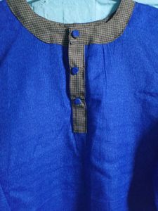 ( dasai sale). Vibrant Blue Kurta with Checked