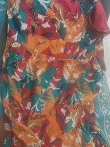 Vibrant Floral Print Kurta