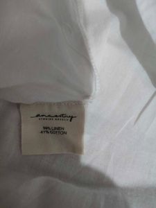 Ancestry Off-White Linen-Cotton kurta dress
