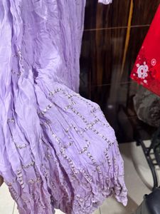 Lavender Kurta with Zari Detail