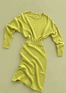 LIME GREEN KNITTED LONG SLEEVE BODYCON DRESS
