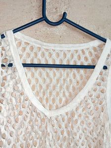 Summer Fashion Mesh Tank Top Vest White