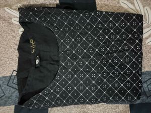 Elegant Black Printed Kurta