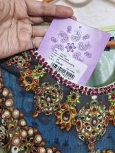 Seven East Aqua Green Embellished Kurta