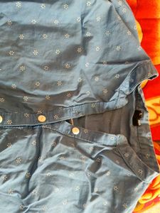 Light Blue Printed Kurta