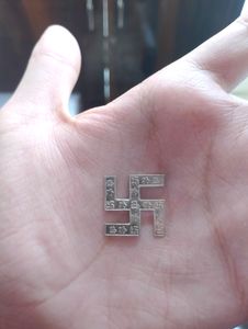 Pure Silver Swastik For Puja , Temple (2cm)
