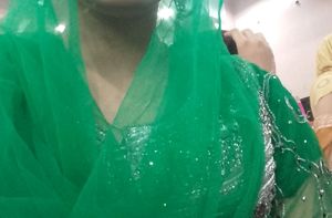 Green Embellished Anarkali Dress