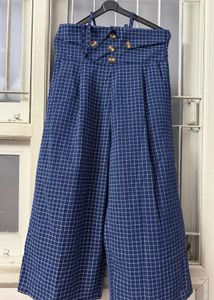 Blue Checked Jumpsuit