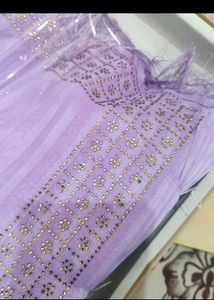 Silver Coin Lilac Embellished Saree combo of 2