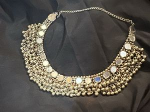 Unique Mirror Work Necklace