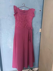 Charming Pink Heart Print Dress