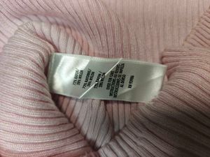 Pink Ribbed Long Sleeve Top