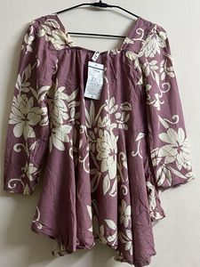 Floral Print Peplum Top