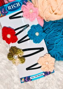 🔥 MEGA SALE OFFER 🔥Crochet Flower Hair Clips