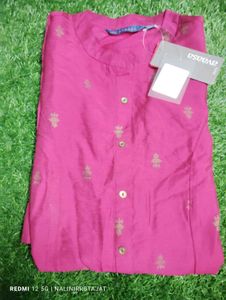 Stylish Pink Kurta with Gold Print