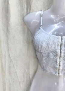 White Lace Corset Top