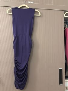 Trendy Purple Cutout Ruched Mini Dress