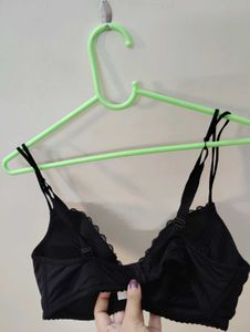 Classic Black Lace Trim Bra