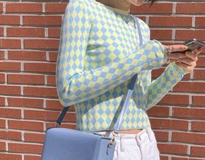Zara Diamond Pattern Knit Sweater