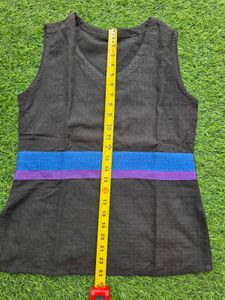 Unique Sleeveless V-Neck Blouse