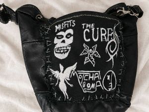 Handmade gothic leather bag