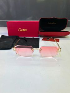 Cartier Rimless Pink Gradient Sunglasses