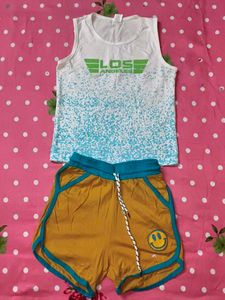 Cute LA Tank & Smiley Shorts Set