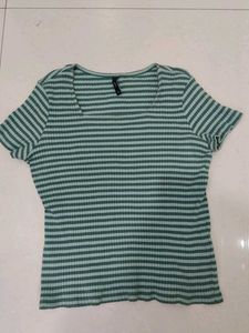 Striped Ribbed Tee