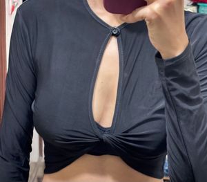 Chic Black Crop Top