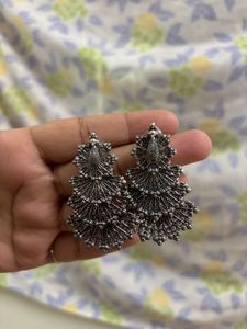 Silver Tone Drop Earrings