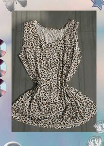 Y2k Leopard Print Sleeveless Top