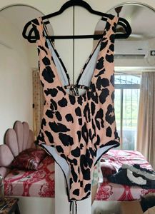 Leopard Print One-Piece Swimsuit