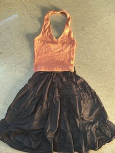 Peach Halter Neck Top