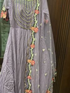 Elegant Lavender Anarkali Kurta