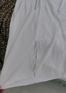 White Satin Wrap Dress