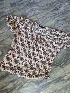Chic Floral Print Top
