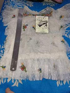 White Embroidered Pretty frock